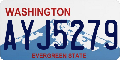 WA license plate AYJ5279