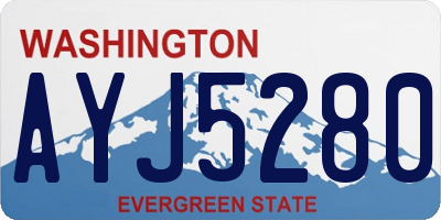 WA license plate AYJ5280