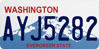 WA license plate AYJ5282