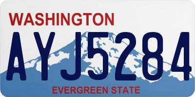 WA license plate AYJ5284