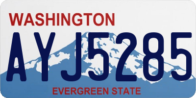 WA license plate AYJ5285