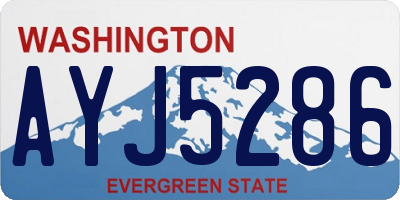 WA license plate AYJ5286