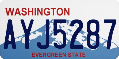 WA license plate AYJ5287