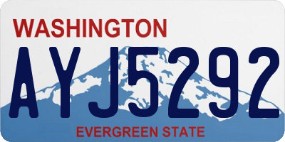 WA license plate AYJ5292