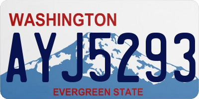 WA license plate AYJ5293