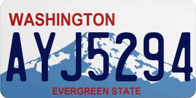 WA license plate AYJ5294