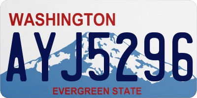 WA license plate AYJ5296