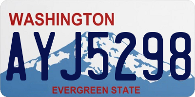 WA license plate AYJ5298