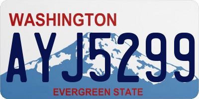 WA license plate AYJ5299