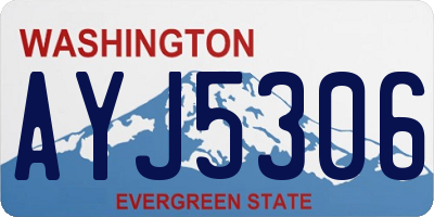 WA license plate AYJ5306