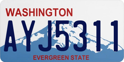 WA license plate AYJ5311