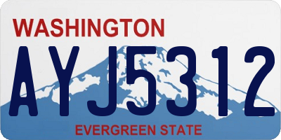 WA license plate AYJ5312