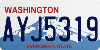 WA license plate AYJ5319