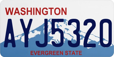 WA license plate AYJ5320