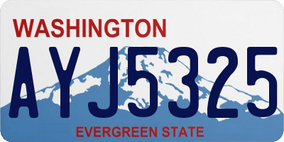 WA license plate AYJ5325