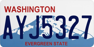 WA license plate AYJ5327