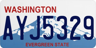 WA license plate AYJ5329