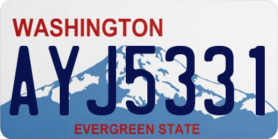 WA license plate AYJ5331
