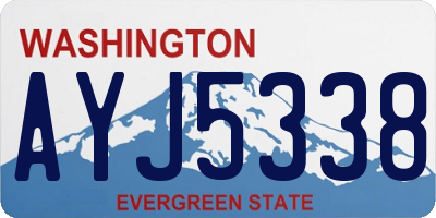 WA license plate AYJ5338