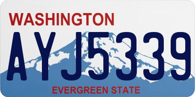 WA license plate AYJ5339