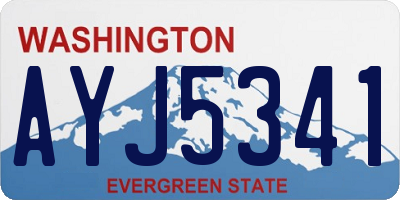 WA license plate AYJ5341