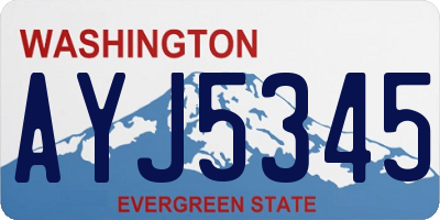 WA license plate AYJ5345