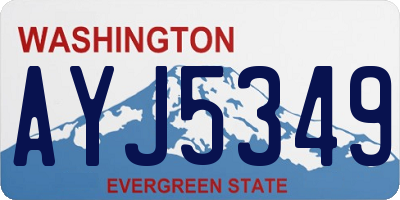 WA license plate AYJ5349