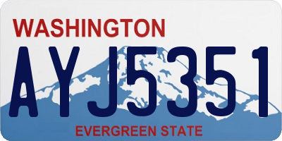 WA license plate AYJ5351