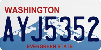 WA license plate AYJ5352