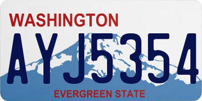 WA license plate AYJ5354