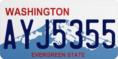 WA license plate AYJ5355