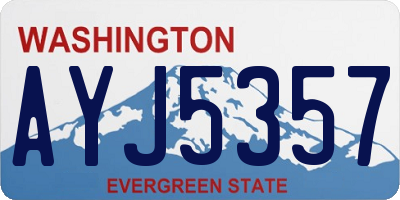 WA license plate AYJ5357