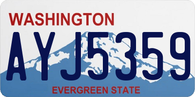 WA license plate AYJ5359