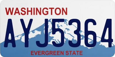 WA license plate AYJ5364