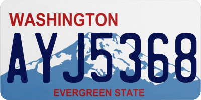 WA license plate AYJ5368