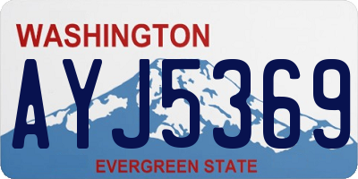 WA license plate AYJ5369