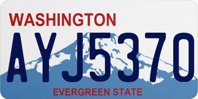 WA license plate AYJ5370