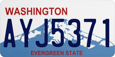 WA license plate AYJ5371