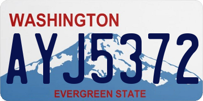 WA license plate AYJ5372