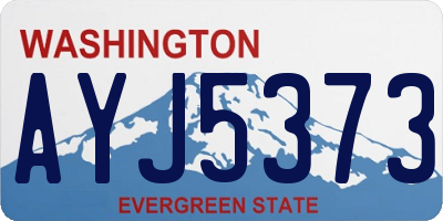 WA license plate AYJ5373