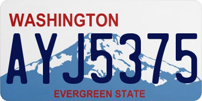 WA license plate AYJ5375