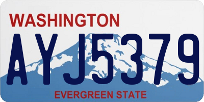 WA license plate AYJ5379