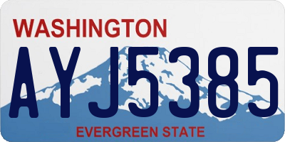 WA license plate AYJ5385