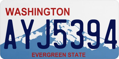 WA license plate AYJ5394
