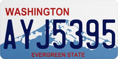 WA license plate AYJ5395