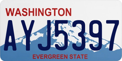 WA license plate AYJ5397
