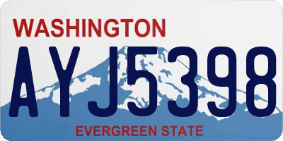 WA license plate AYJ5398