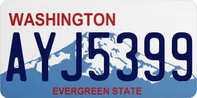 WA license plate AYJ5399