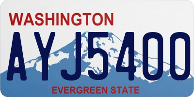 WA license plate AYJ5400