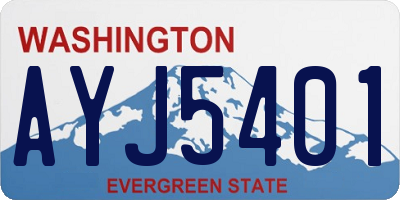 WA license plate AYJ5401
